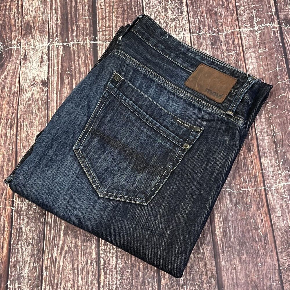 MAVI Men's MARCO Straight Leg Dark Blue Faded Cotton Denim Jeans Size 40X34